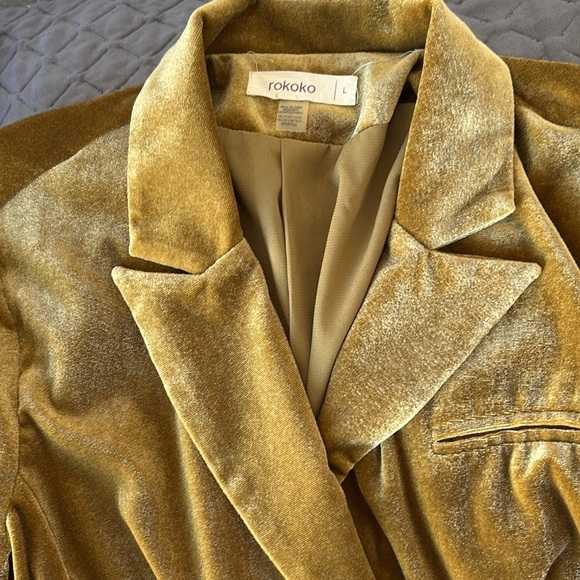 ROKOKO set pants and jacket together 95% polyester 5% spandex size L - Picture 7 of 17